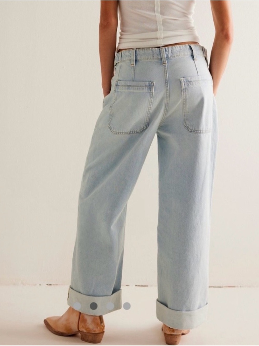 We the Free Palmer Cuffed Jeans in Daydream Blue - Picture 2 of 8